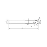 Solid carbide milling Torus mill High-performance machining TM-4RP - Makotools Industrial Supply Tools for Metal Cutting
